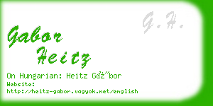 gabor heitz business card